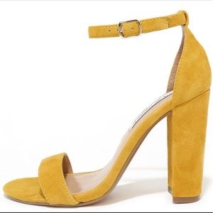 Yellow Steve Madden Suede Heels